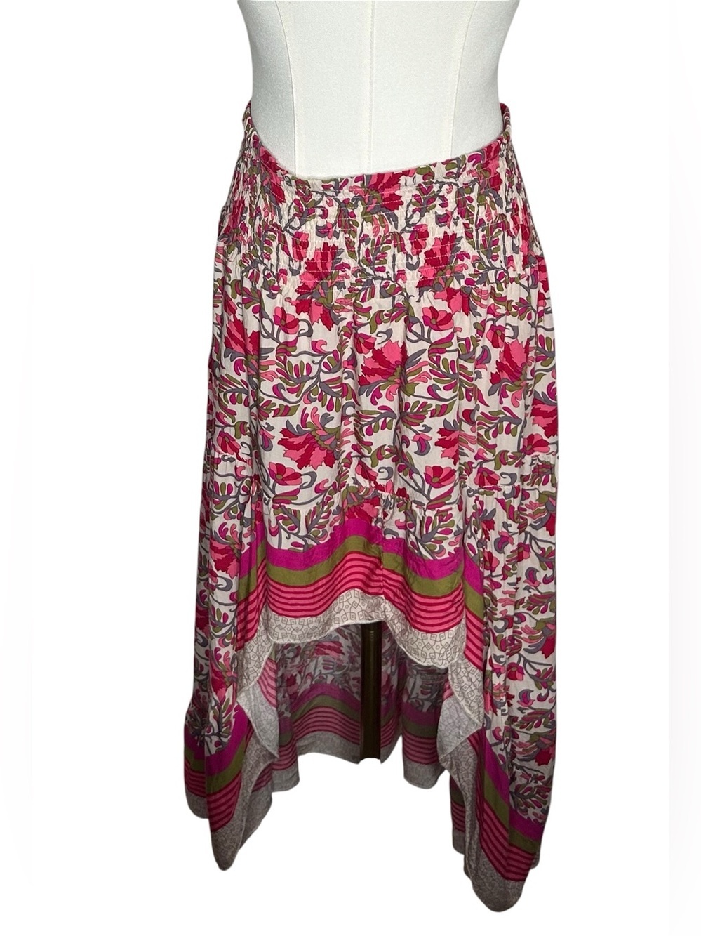 BTFBM Flowy High Low Floral Skirt Boho Fairy Festival EUC Sz XL Lite Whimsigoth